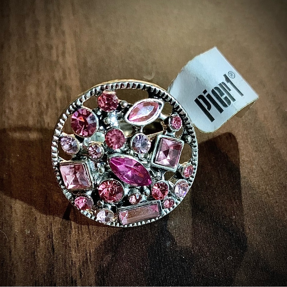Vintage 90s Pier 1  Cocktail/Statement Adjustable Bling Ring 💎 💕 BNWT & MINT